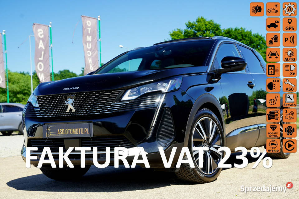 Peugeot 3008 GT ful led skóra masaze ACC kamery serwisowany w ASO Otmuchów
