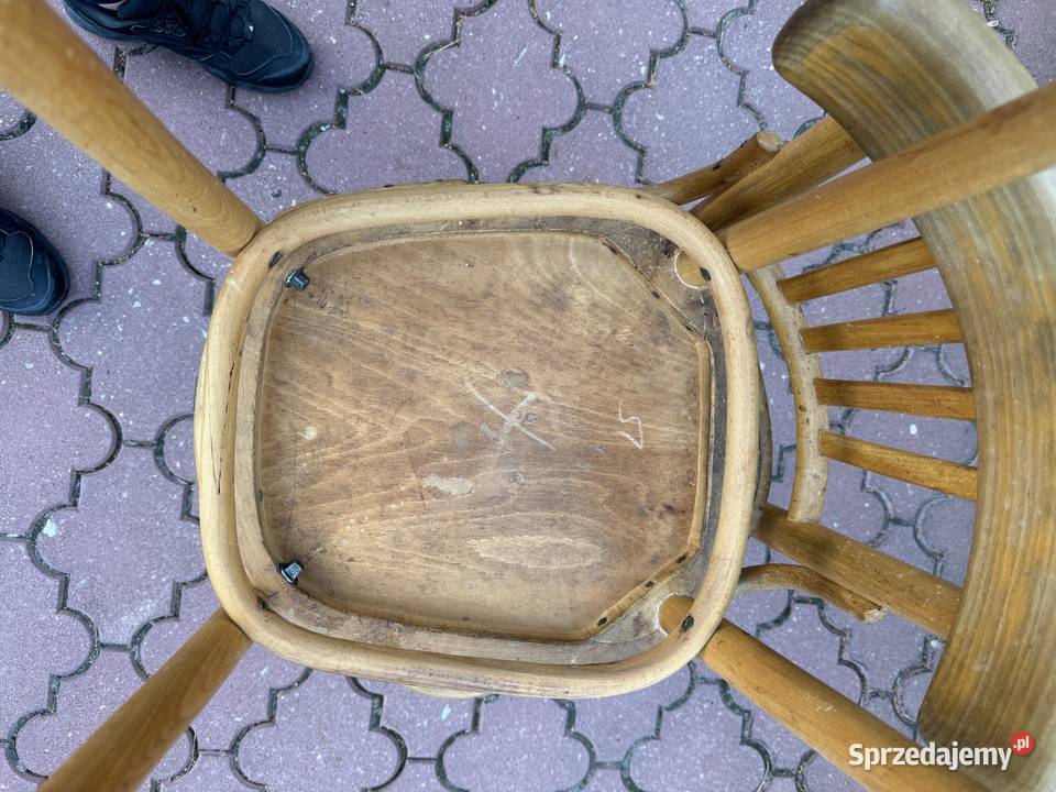 Krzesła gięte stylowe 2 art deco PRL vintage Krzesła mazowieckie