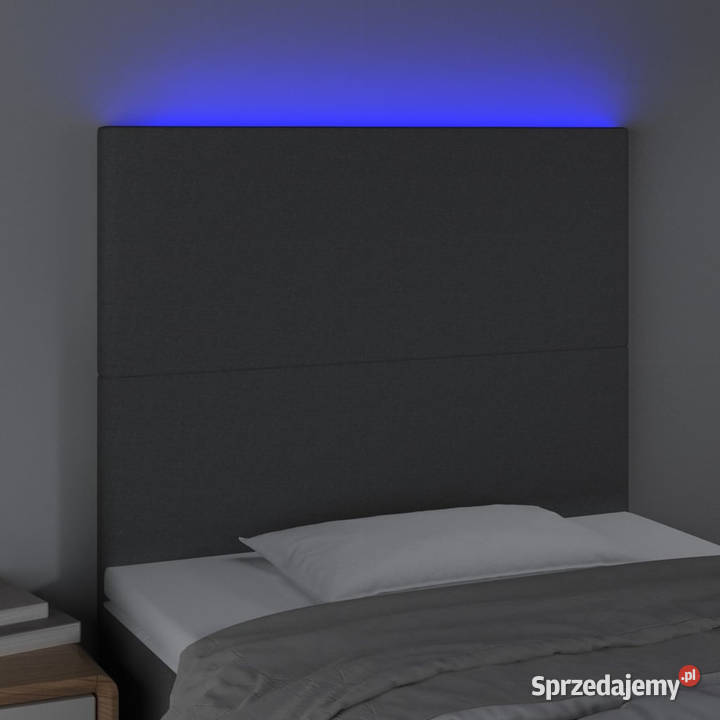 Zagłówek do łóżka z LED ciemnoszary 90x5x118128 mazowieckie Warszawa