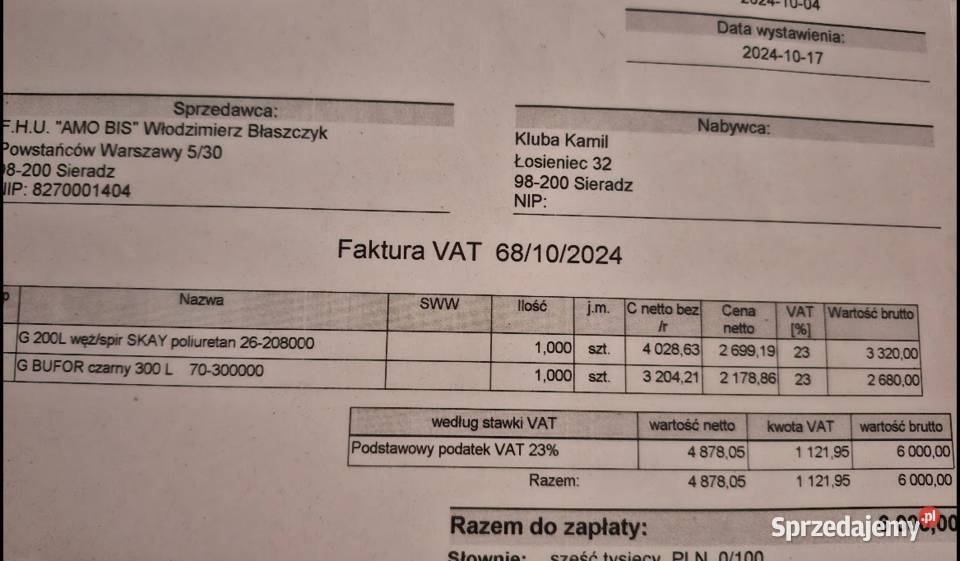 Bufor CO i CWU bojler Sieradz