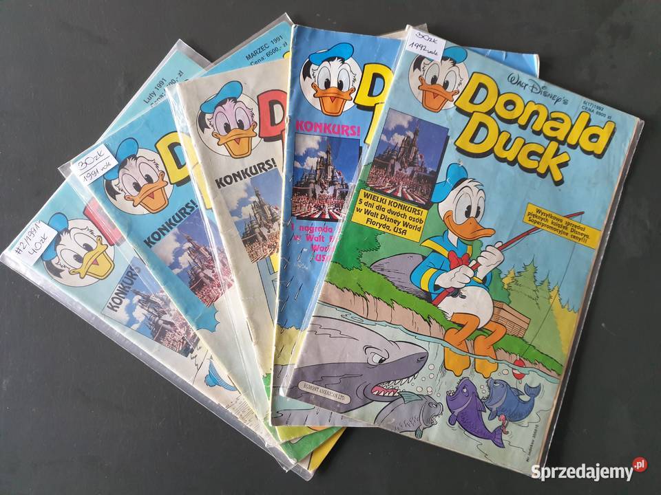 Donald Duck zestaw 5 komiksów lata 90te pomorskie Gdynia