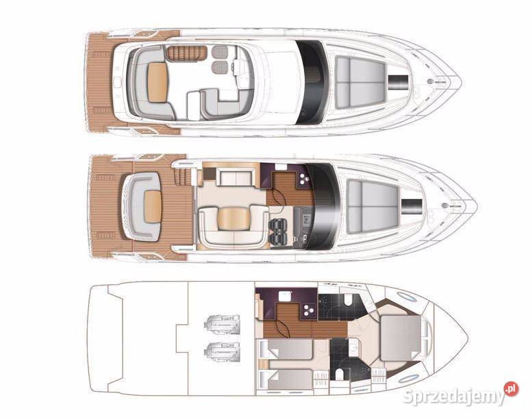 jacht motorowy Princess 43 zadbany super Ostrołęka