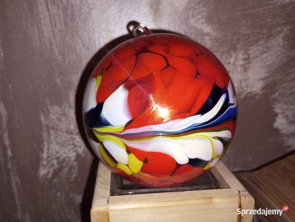 Bombka szklana duża lubelskie Biłgoraj
