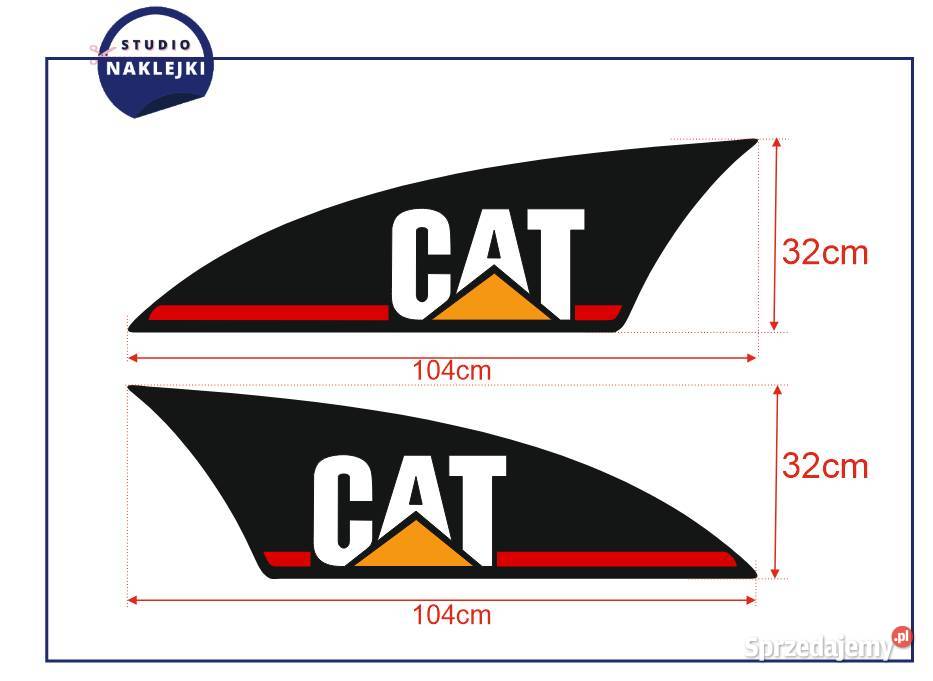 Naklejki Caterpillar CAT 104x32 na ramię Pozostałe