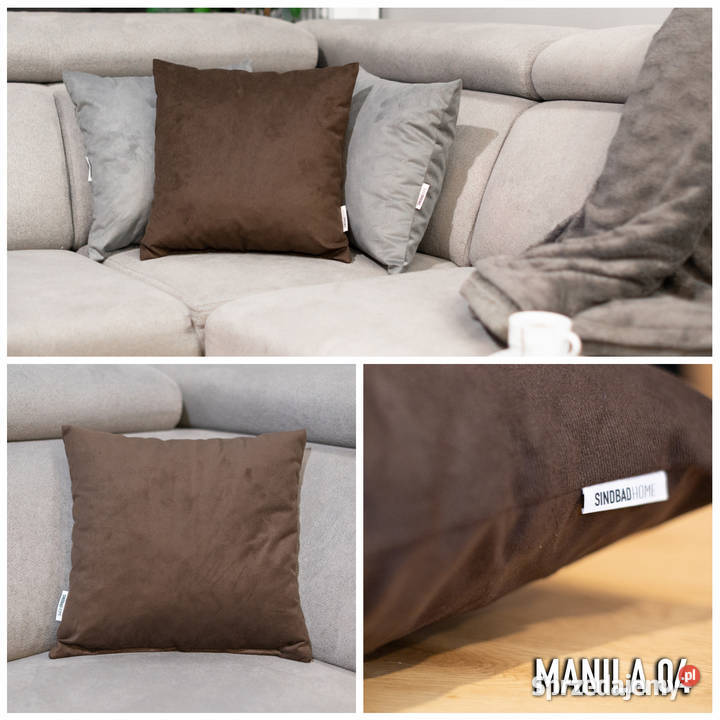 PODUSZKA WELUROWA DEKORACYJNA Z WYPEŁNIENIEM