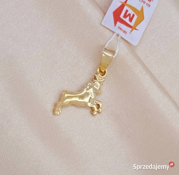 35 Wisiorek Złoty 585 Znak Zodiaku BYK Z1240 Biżuteria dla Panów Poznań