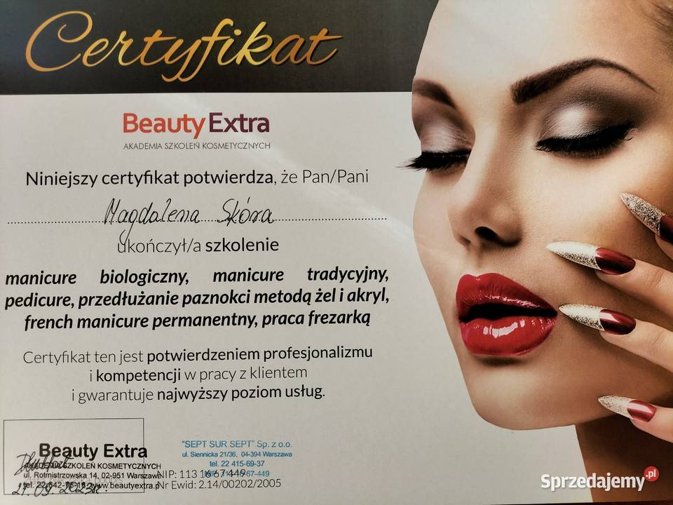 Manicure hybrydowy 80 modelowanie powiekszanie Marki