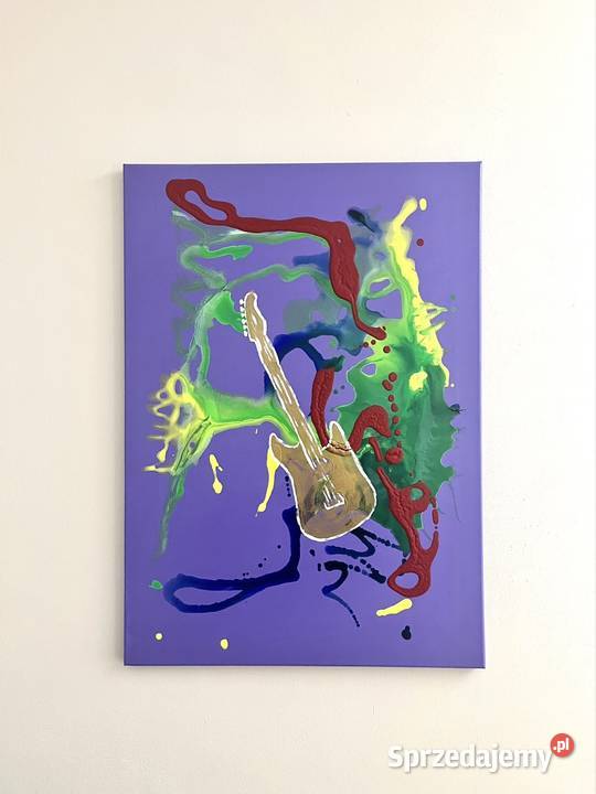 Obraz abstrakcja gitara akryl Obrazki i obrazy Łomża