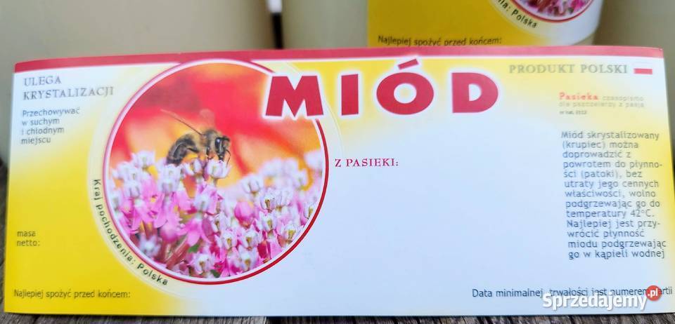 MIÓD KRAJOWY PRODUKT POLSKI RZEPAKOWY MNISZEK Inowrocław