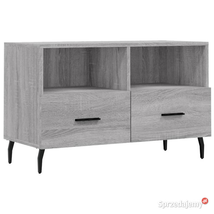 Szafka pod telewizor szary dąb sonoma 80x36x50