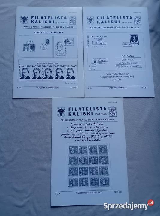 Kwartalnik Filatelista Kaliski rocznik 2000 Brak