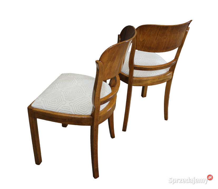 Para niepowtarzalnych krzeseł art deco renowacji Zielonka