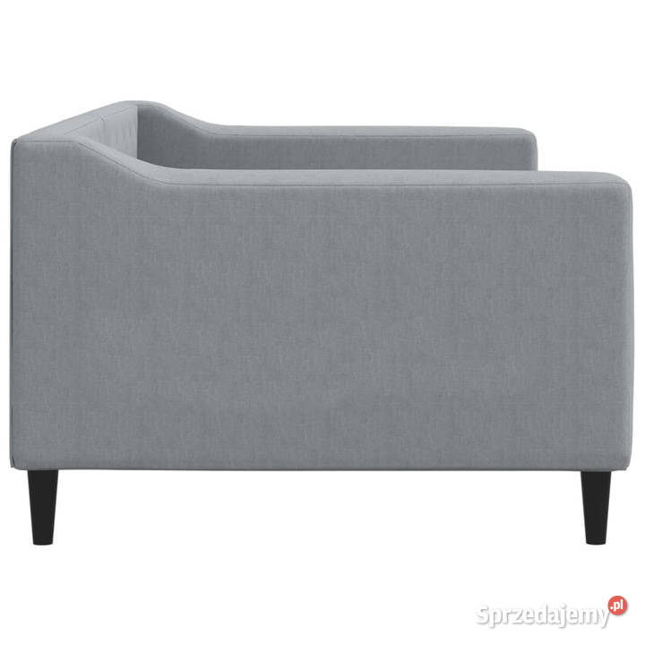 Sofa z funkcją spania jasnoszara obita tkaniną mazowieckie
