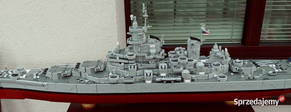 Pancernik Iowa z klocków lego skala 1200 Gigant Milanówek sprzedam