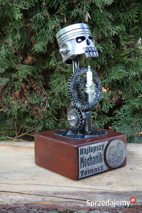 Puchar czaszka tłok Scrap Metal Art sprzedam