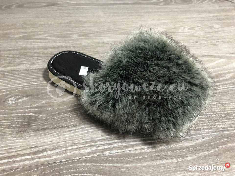 Pantofle klapki futrzaki ze sztucznym futerkiem Sandały i klapki Szaflary