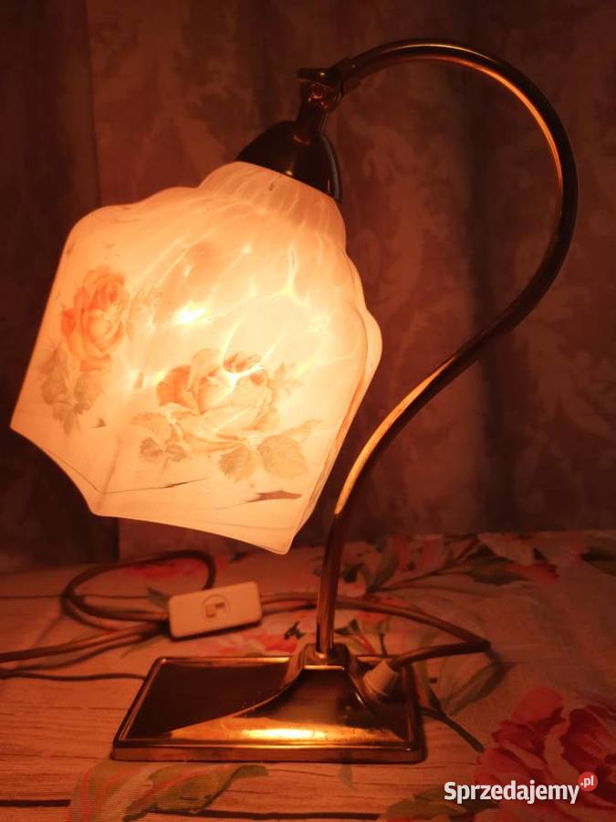 lampka w stylu art deco w róże wielkopolskie sprzedam