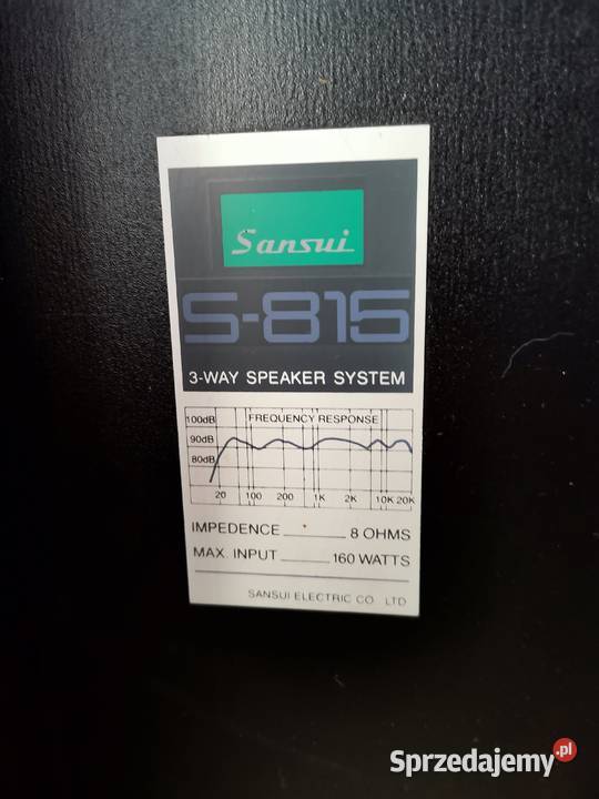 SANSUI S815 Biały Kruk z USA 30 Bas Studyjna Krzyż Wielkopolski