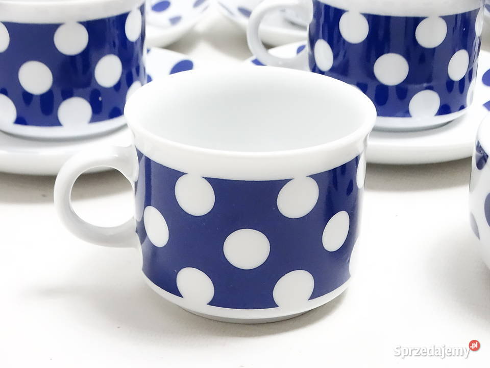 Zestaw Porcelanowy W Grochy Wellco Krefeld lubelskie Biłgoraj
