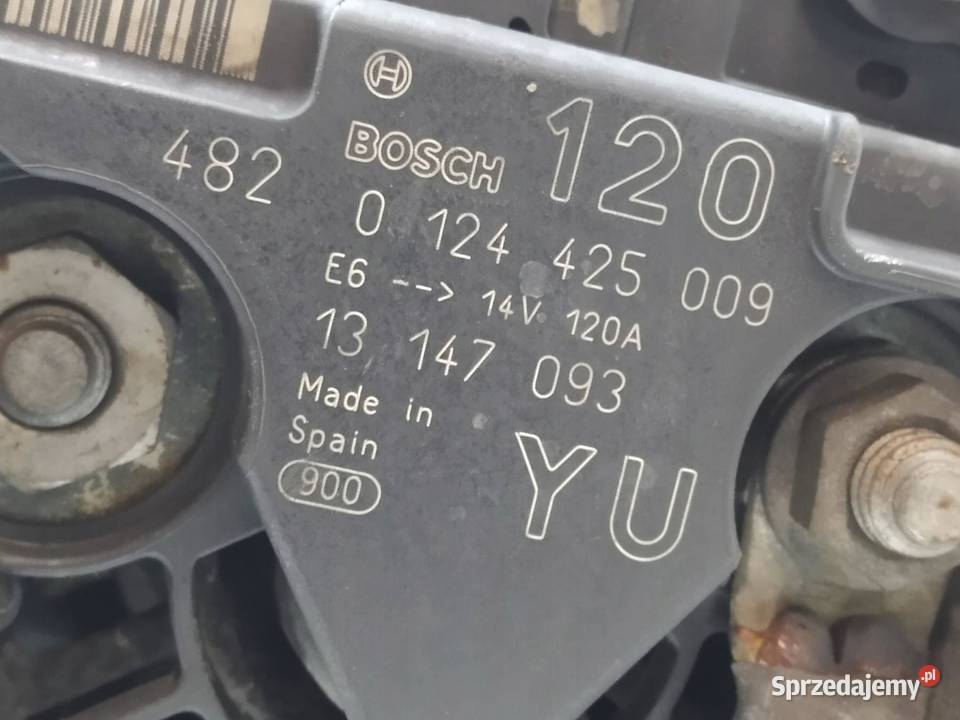 ALTERNATOR 13147093YU 0124425009 18 16V Saab 93