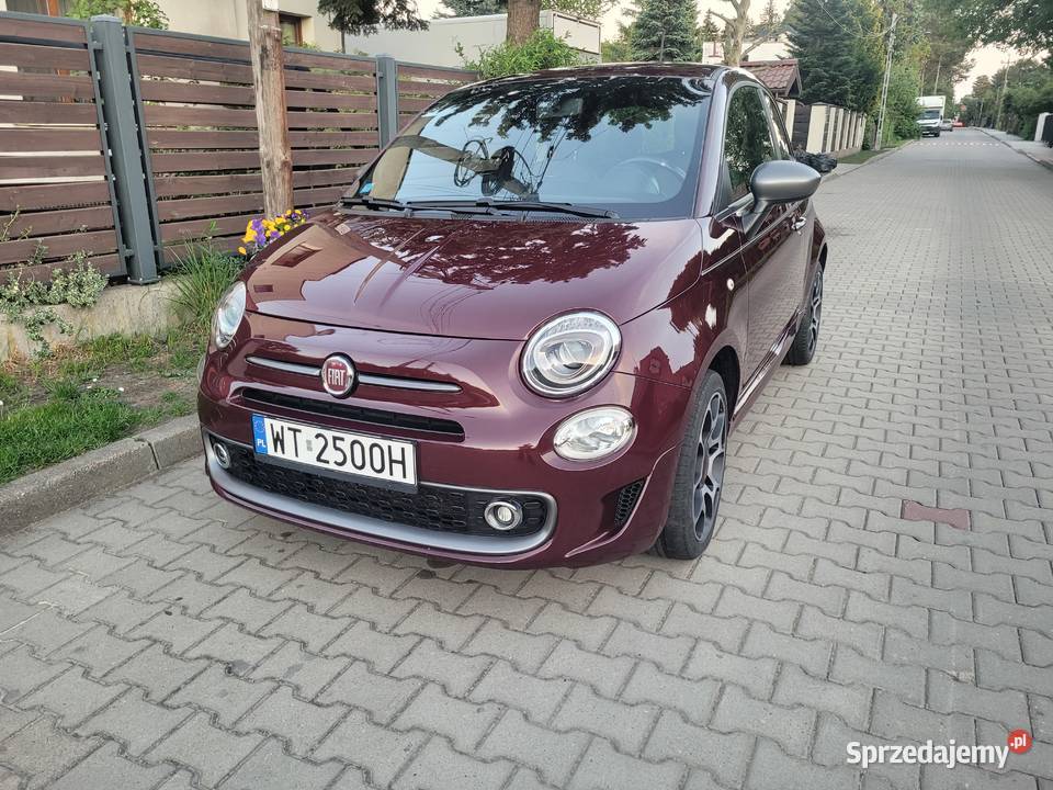 Fiat 500 S 12 czarny sufit mały przebieg Warszawa sprzedam