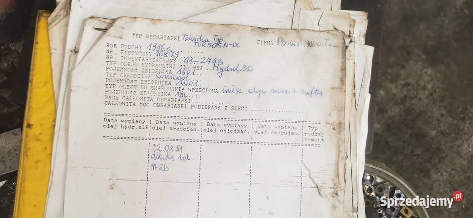 Sprzedam tokarkę TUR 50SNDC łódzkie Sieradz sprzedam