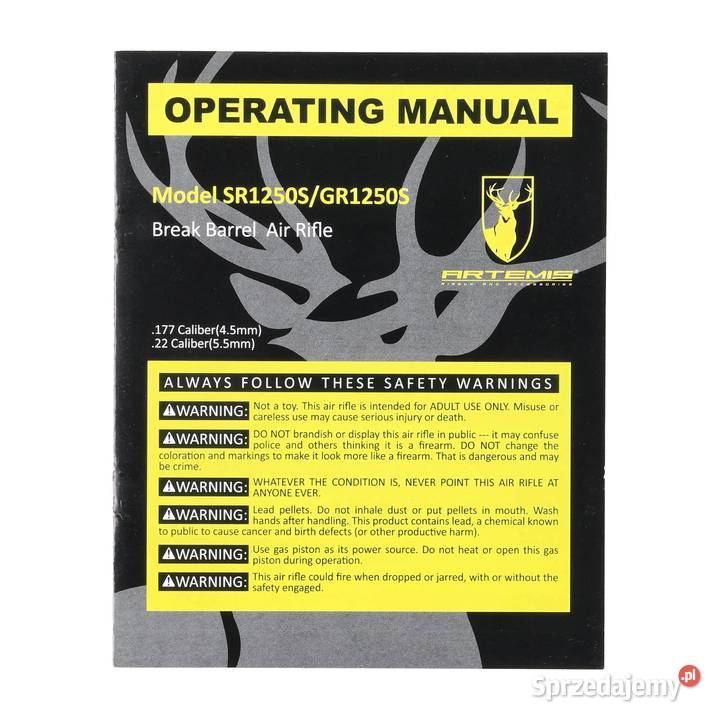 Wiatrówka Artemis SR1250S 55 mm czarna Warszawa sprzedam