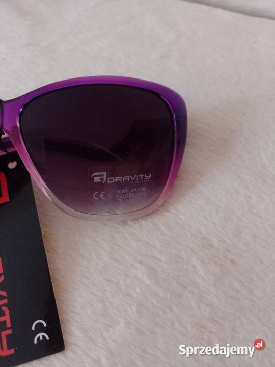 Fioletowo bezbarwne okulary przeciwsłoneczne
