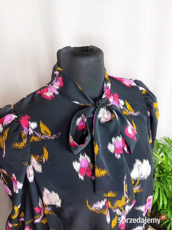 Nowa koszula długi rękaw w kwiaty na guziki Bluzki i koszule Złoczew