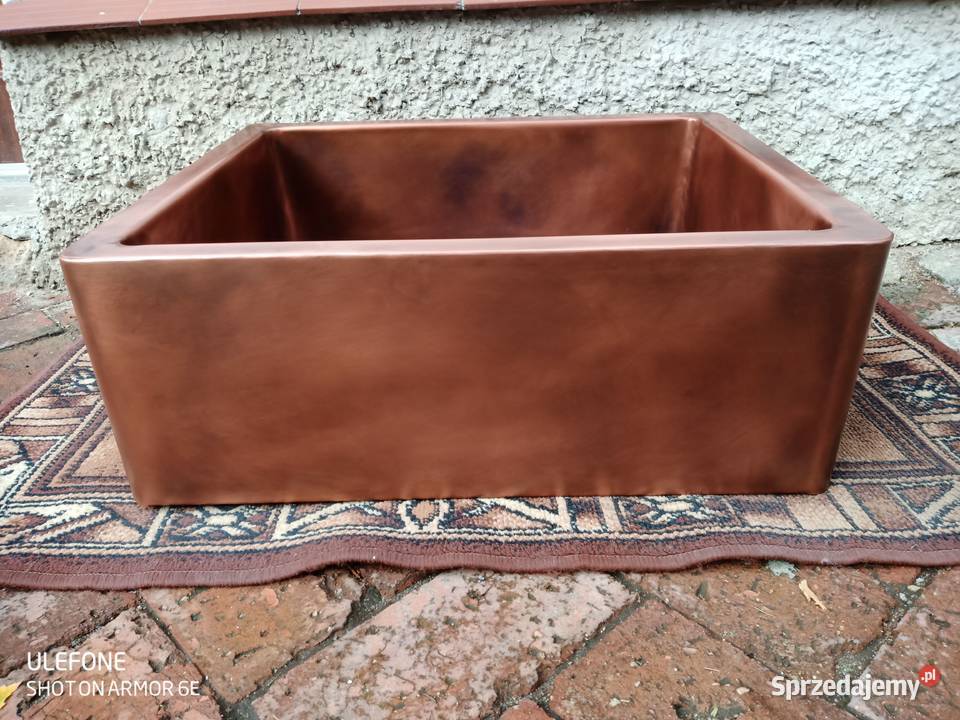 Zlew miedziany copper sink Akcesoria kuchenne dolnośląskie Dzierżoniów