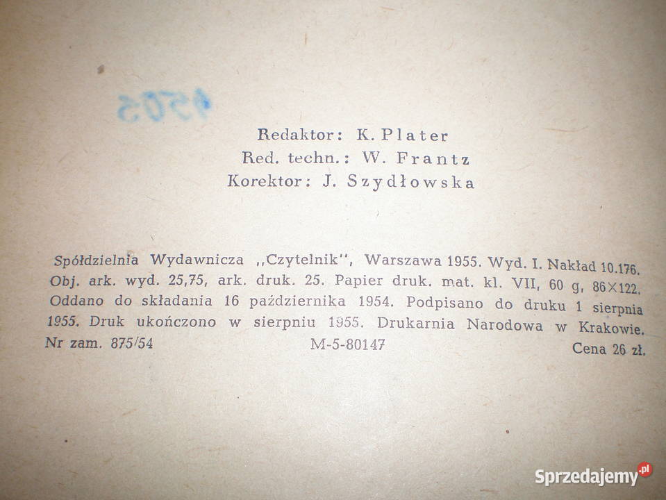 Sprzedam książkę otwarcie szachowe wydaną w 1955 Piekary Śląskie