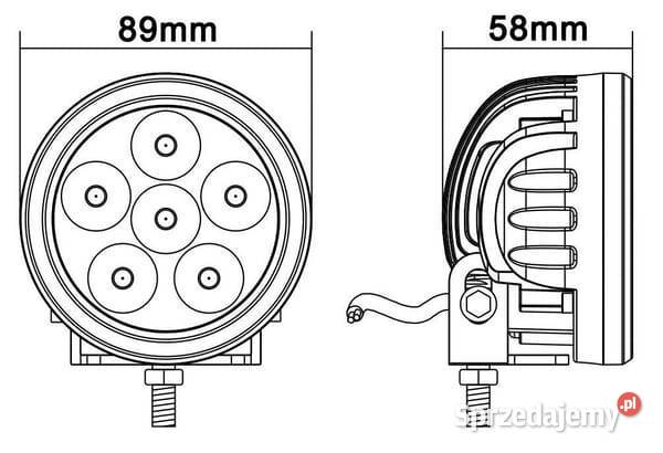 Lampa robocza LED okrągła 18W 1440 lm 1030V