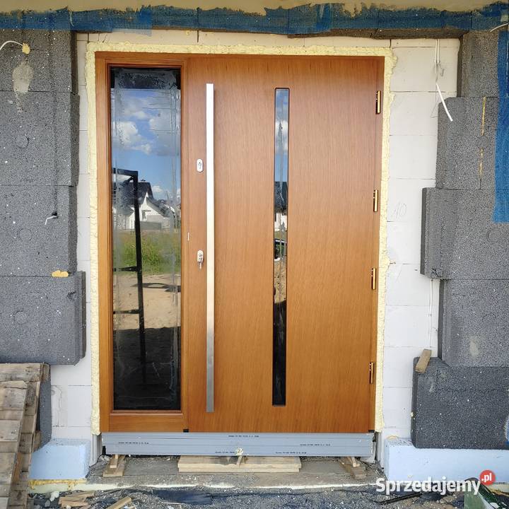 Drzwi Zewnętrzne Wejściowe Drewniane sprzedam