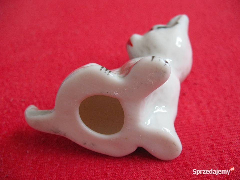 Kot szary kotek porcelana 55 x 5 x 35 Miniaturka Wyposażenie wnętrz Siedlce