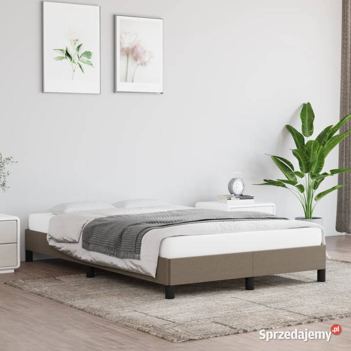 Rama łóżka taupe 120x190 tkanina WM379486 mazowieckie