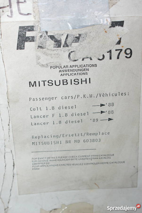 FILTR POWIETRZA AE 3321 COLT LANCER osobowe Białobrzegi