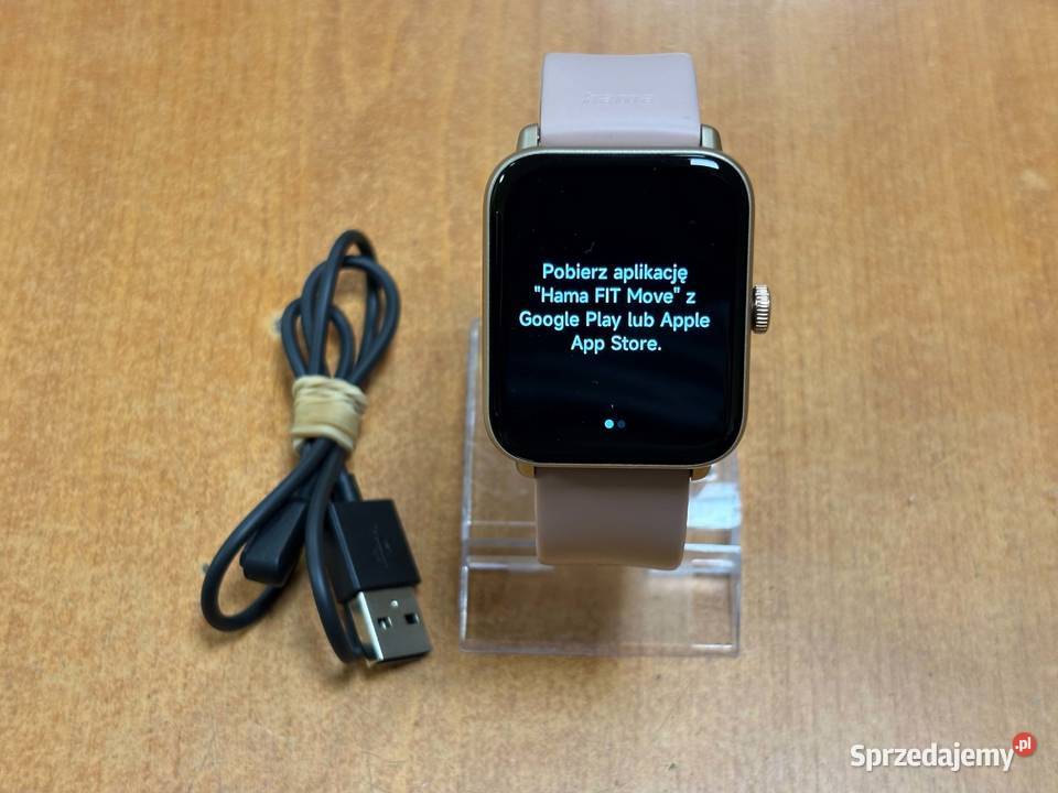 Smartwatch Hama 6010 GPS Różowe Złoto Ładowarka