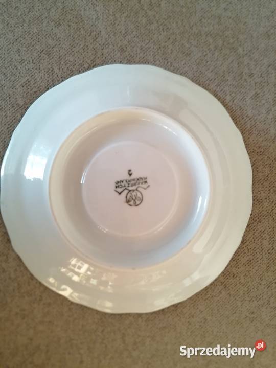 Spodek talerzyk deserowy porcelana biały Łódź sprzedam