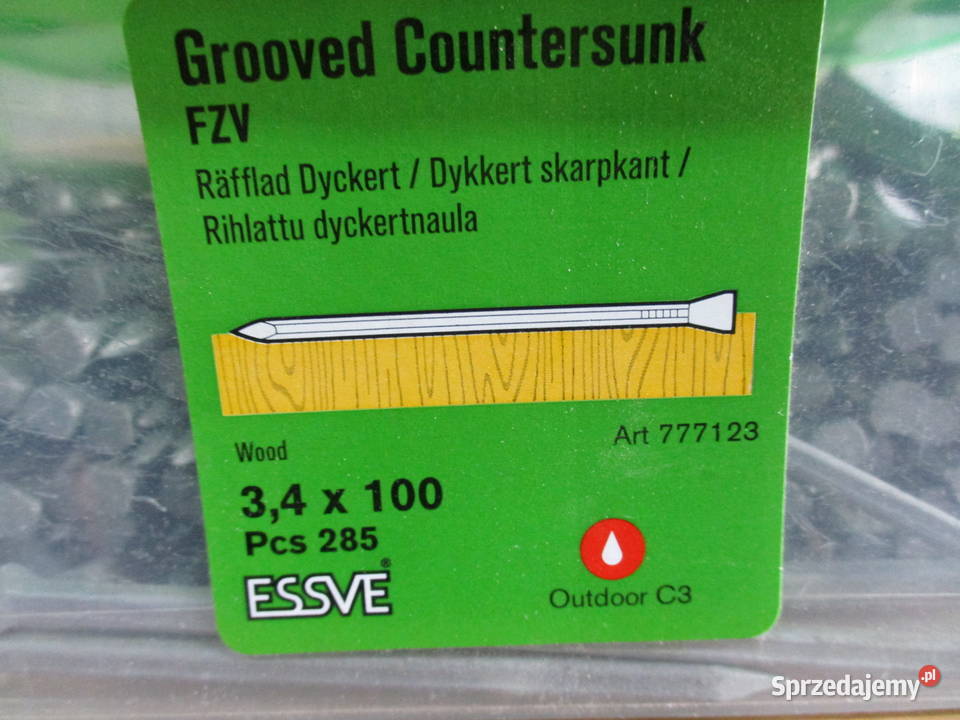 Essve sztyfty ryflowane 34x100 Art 777123 Mogilno