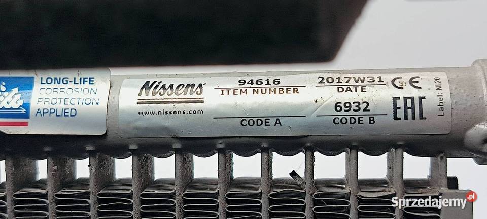 CHŁODNICA KLIMATYZACJI NISSAN ALMERA 2017W31 Lipno sprzedam