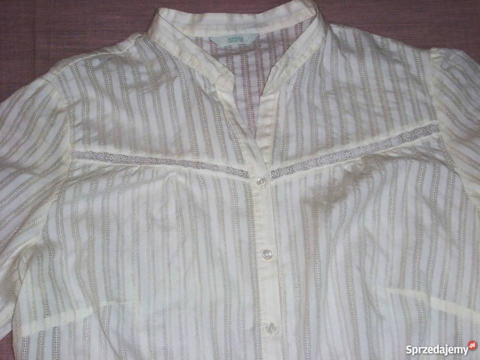 MarksSpencer Koszula Kremowa Bawełna 46 48 Nowy Sącz