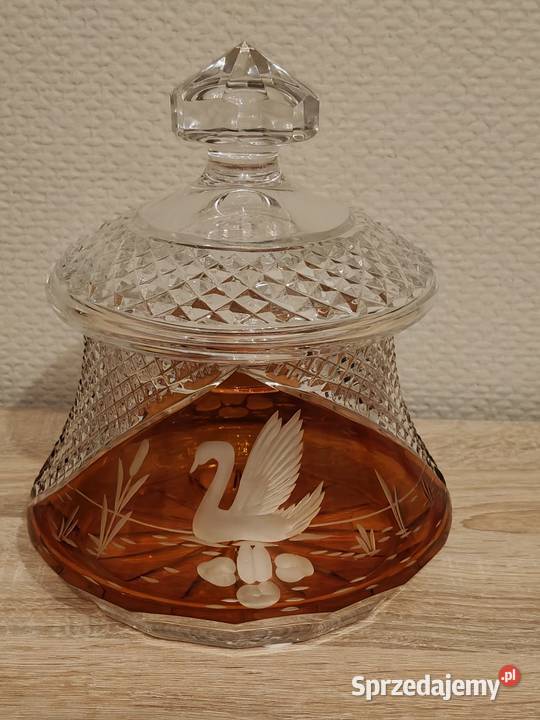 Śliczna duża bombonierka kryształowa Tychy sprzedam