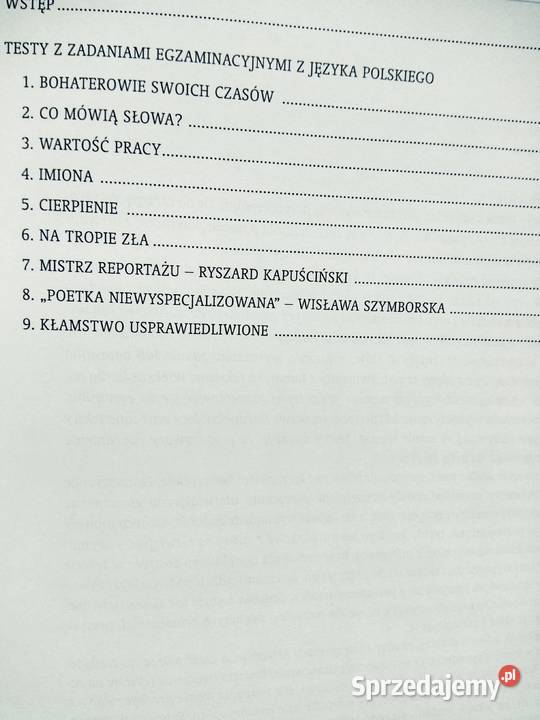 Polski zadania egzaminacyjne antykwariat szkolny Warszawa