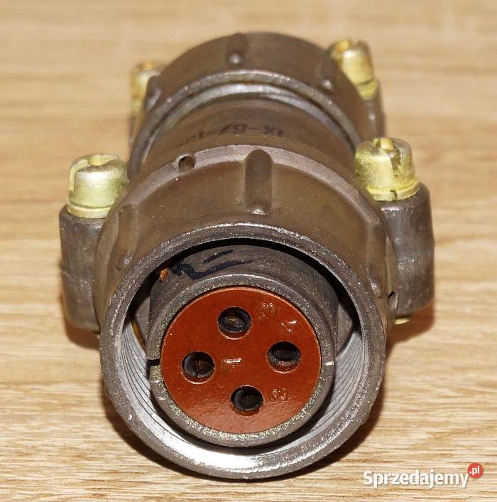 Złącze wtyk żeński przemysłowy wojskowy 4 piny Elektronika Gliwice