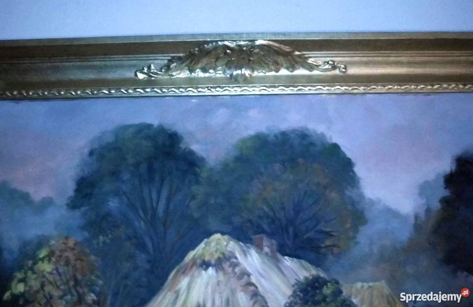 Chata jeziorem STARY OBRAZ SPRZEDAM likwidacja Kraków