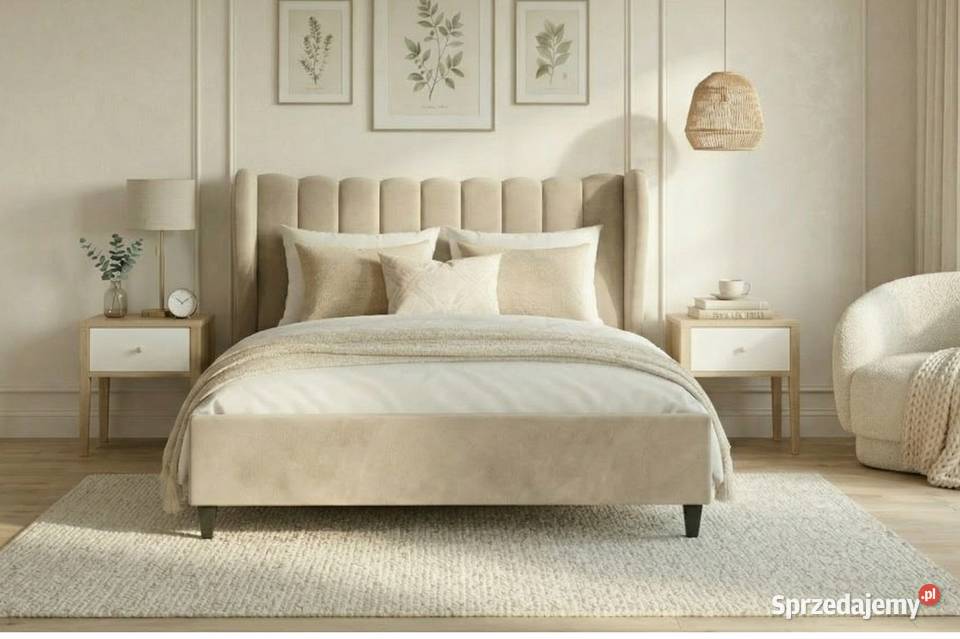 Jasmine Łóżko tapicerowane podwójne 140x200 mazowieckie