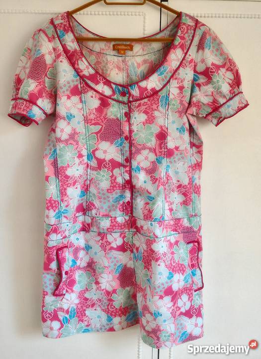 Piękna letnia tunika M 38 L 40 kwiaty wzór Szczecin