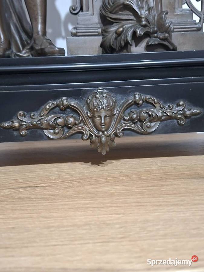 Kominkowy zegar marmurowy francuski