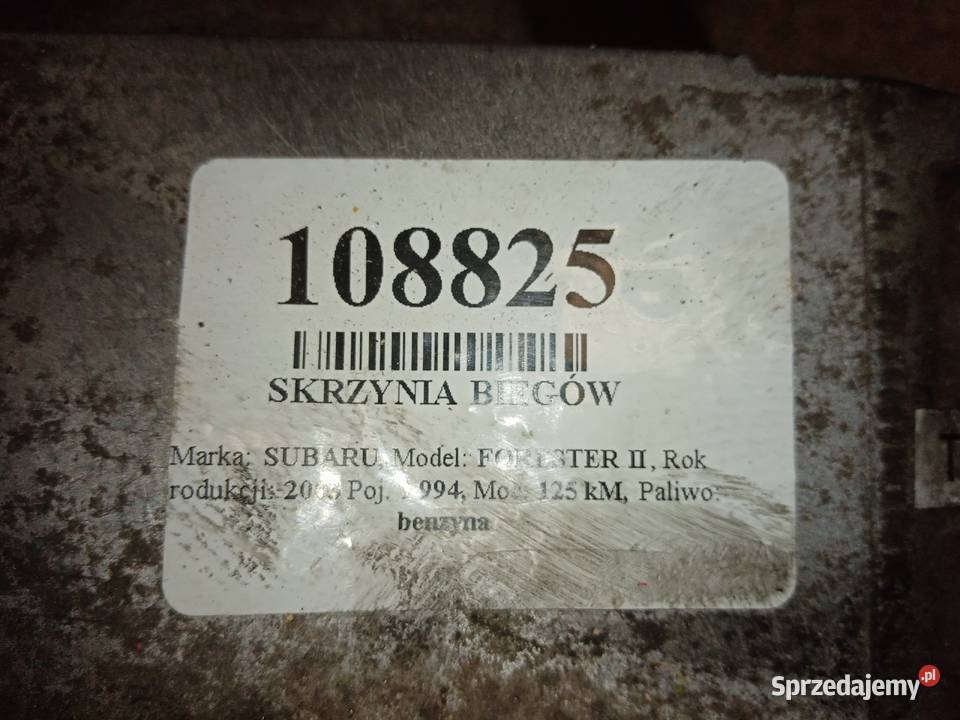 Skrzynia automatyczna Subaru Forester 20 125 SG Sułkowice