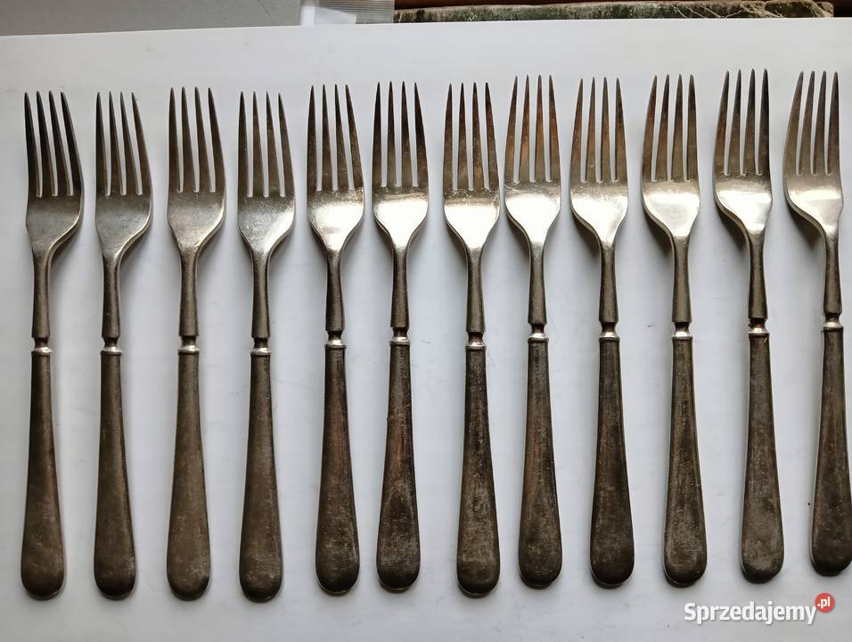 Komplet 24 posrebrzanych widelców i noży WHS